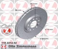 Zimmermann 110.2212.52 tarcza hamulcowa alfa romeo 159 05- wen, alfa romeo giulietta (940)