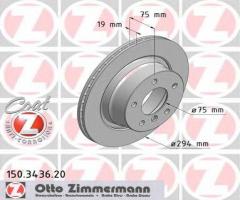 Zimmermann 150.3436.20 tarcza hamulcowa bmw z4 e85 03- tył, bmw z4 (e85)