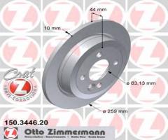 Zimmermann 150.3446.20 tarcza hamulcowa mini cooper,one 01- tył, mini mini (r56)