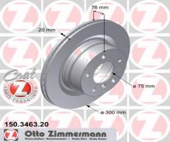 Zimmermann 150.3463.20 tarcza hamulcowa bmw 1 e82 07- tył 123d, bmw 1 (e82) coupe 