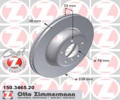 Zimmermann 150.3465.20 tarcza hamulcowa bmw 1 e82 07- przód 135i, bmw 3 (e91) touring 