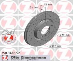 Zimmermann 150.3486.52 tarcza hamulcowa mini countryman 10-, mini mini countryman (r60)