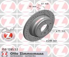 Zimmermann 150.1285.52 tarcza hamulcowa bmw 5 e39 95-03 tył, bmw 5 (e39)
