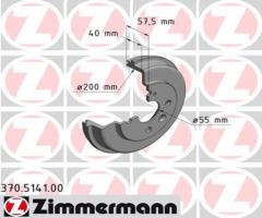 Zimmermann 370.5141.00 bęben hamulcowy mazda 2 07-, mazda 2 (de)