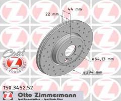 Zimmermann 150.3452.52 tarcza hamulcowa mini works 03-08 przód, mini mini (r50, r53)