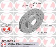 Zimmermann 380.2170.52 tarcza hamulcowa mitsubishi space runner 99-