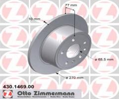 Zimmermann 430.1469.00 tarcza hamulcowa opel calibra 92-97 2,5v6 tył, opel vectra a (86_, 87_)