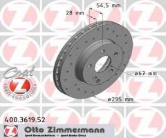 Zimmermann 400.3619.52 tarcza hamulcowa mercedes w211 e-klasa 02-09