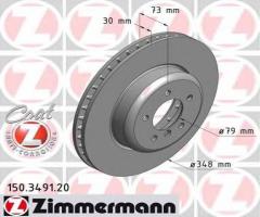Zimmermann 150.3491.20 tarcza hamulcowa bmw z4 e89 09- przód, bmw z4 (e89)
