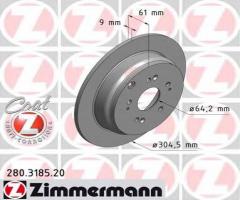 Zimmermann 280.3185.20 tarcza hamulcowa honda cr-v ii 02-06 tył, honda cr-v ii (rd_)
