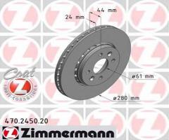 Zimmermann 470.2450.20 tarcza hamulcowa dacia lodgy 12-przód, dacia lodgy