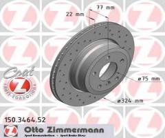 Zimmermann 150.3464.52 tarcza hamulcowa bmw 1 e82 07- tył 135i, bmw 1 (e82) coupe 