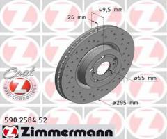 Zimmermann 590.2584.52 tarcza hamulcowa toyota avensis 03-09 wen, toyota avensis sedan (t25)
