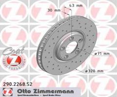 Zimmermann 290.2268.52 tarcza hamulcowa jaguar s-type 99-08, jaguar s-type (ccx)