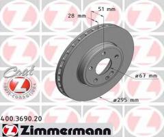 Zimmermann 400.3690.20 tarcza hamulcowa mercedes w246 b-klasa 11- przód