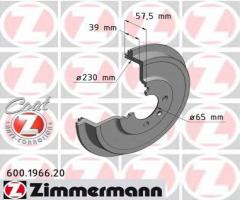 Zimmermann 600.1966.20 bęben hamulcowy vw caddy ii 99-03, seat inca (6k9)