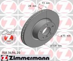 Zimmermann 150.3494.20 tarcza hamulcowa bmw x3 f25 11- przód, bmw x3 (f25)