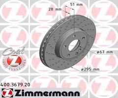Zimmermann 400.3679.20 tarcza hamulcowa mercedes w246 b-klasa 11- przód