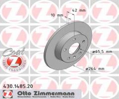 Zimmermann 430.1485.20 tarcza hamulcowa opel astra g 98- tył, opel astra h kombi (l35)
