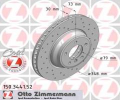 Zimmermann 150.3441.52 tarcza hamulcowa bmw 3 e90 05- przód, bmw x1 (e84)