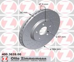 Zimmermann 400.3639.00 tarcza hamulcowa mercedes w220 s-klasa 03-06, mercedes-benz klasa s (w220)