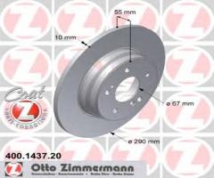 Zimmermann 400.1437.20 tarcza hamulcowa mercedes w210 e-klasa 96-02 tył