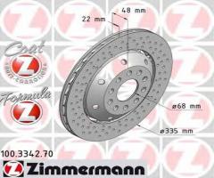 Zimmermann 100.3342.70 tarcza hamulcowa audi a6 rs6 02-05 prawy tył, audi a6 (4b2, c5)