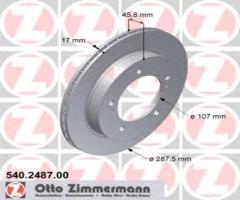Zimmermann 540.2487.00 tarcza hamulcowa suzuki vitara 91-98 wentylowana