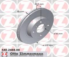 Zimmermann 540.2488.00 tarcza hamulcowa suzuki baleno 95-02, suzuki baleno hatchback (eg)