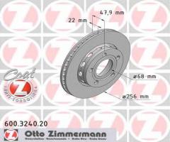 Zimmermann 600.3240.20 tarcza hamulcowa vw passat 4motion 00-05 tył, audi a4 (8d2, b5)