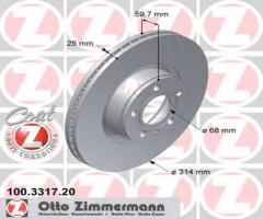 Zimmermann 100.3317.20 tarcza hamulcowa audi a6 04-, audi a6 (4f2, c6)