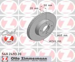 Zimmermann 540.2493.20 tarcza hamulcowa suzuki liana 01-07 wentylowana, suzuki baleno hatchback (eg)
