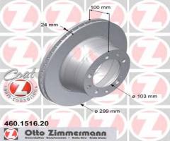 Zimmermann 460.1516.20 tarcza hamulcowa porsche 911 (964) 88-93 tył, porsche 911 kabriolet (964)