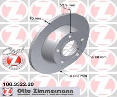 Zimmermann 100.3322.20 tarcza hamulcowa audi a6 97-05 tył quattro, audi a6 (4b2, c5)
