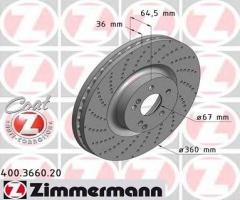 Zimmermann 400.3660.20 tarcza hamulcowa mercedes w221 s-klasa 05- s600