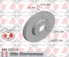 Zimmermann 600.3221.20 tarcza hamulcowa vw golf v 03 -, audi a3 kabriolet (8p7), seat leon (1p1)