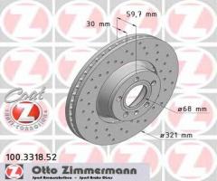 Zimmermann 100.3318.52 tarcza hamulcowa audi a6 04-, audi a6 (4f2, c6)