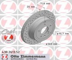Zimmermann 430.2613.52 tarcza hamulcowa opel antara 06-tył, chevrolet captiva (c100, c140)