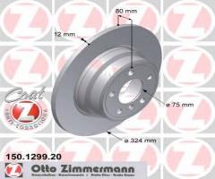 Zimmermann 150.1299.20 tarcza hamulcowa bmw x5 e53 00-07 tył, bmw x5 (e53)