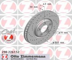 Zimmermann 290.2261.52 tarcza hamulcowa jaguar s-type 99-08, jaguar s-type (ccx)