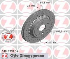 Zimmermann 610.3718.52 tarcza hamulcowa volvo xc60 08-tył, volvo xc60