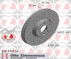 Zimmermann 610.3717.52 tarcza hamulcowa volvo xc60 08-przód, volvo xc60