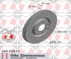 Zimmermann 440.3120.52 tarcza hamulcowa peugeot 308 07 -, citroËn c4 ii (b7), peugeot 208