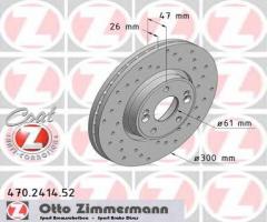 Zimmermann 470.2414.52 tarcza hamulcowa renault laguna 01-07, renault laguna ii (bg0/1_)