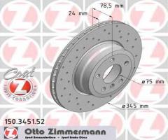 Zimmermann 150.3451.52 tarcza hamulcowa bmw x5 e70 07- tył, bmw x6 (e71, e72)