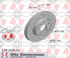 Zimmermann 470.2431.52 tarcza hamulcowa renault megane ii 05-08 przód