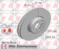 Zimmermann 150.3479.20 tarcza hamulcowa bmw 5 f10 10- prawy przód, bmw 5 (f10, f18)