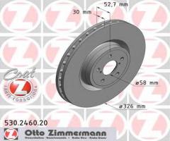 Zimmermann 530.2460.20 tarcza hamulcowa subaru impreza wrx 01-06 przód