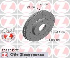 Zimmermann 200.2515.52 tarcza hamulcowa nissan primera 02-08, nissan almera tino (v10)