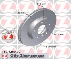 Zimmermann 150.1269.20 tarcza hamulcowa bmw 3 e36 91-01 went., bmw 3 (e36)
